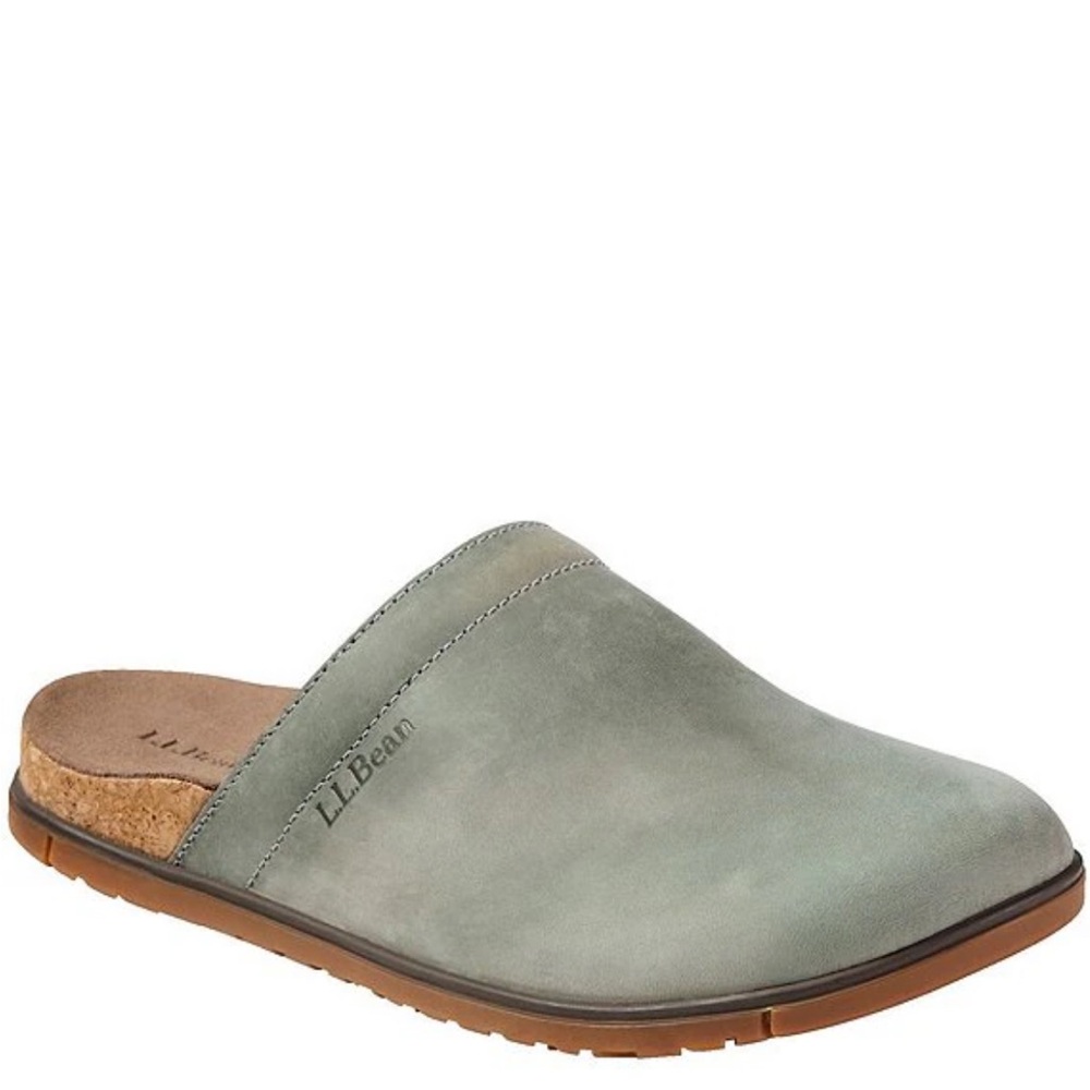L.L. Bean Green and Blue Mules with Minimalist Design